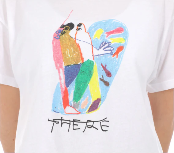 There Pond Crop Tee - White/Multi - Image 3