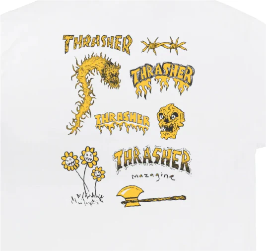Thrasher Barbarian Tee - White - Image 4