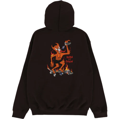 Thrasher X Neckface Burn It Down Hoodie - Dark Chocolate - Image 4