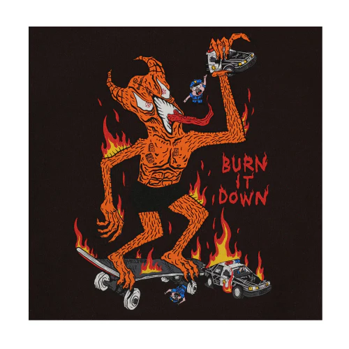 Thrasher X Neckface Burn It Down Hoodie - Dark Chocolate - Image 5