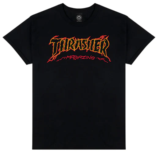 Thrasher Cracked by Exteenager Tee - Black