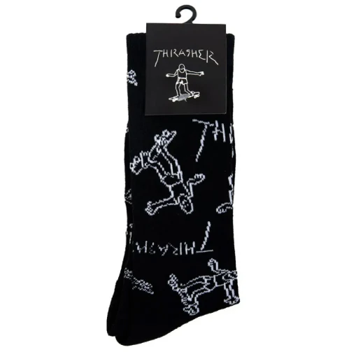 Thrasher Gonz Logo Crew Socks Black - Image 2