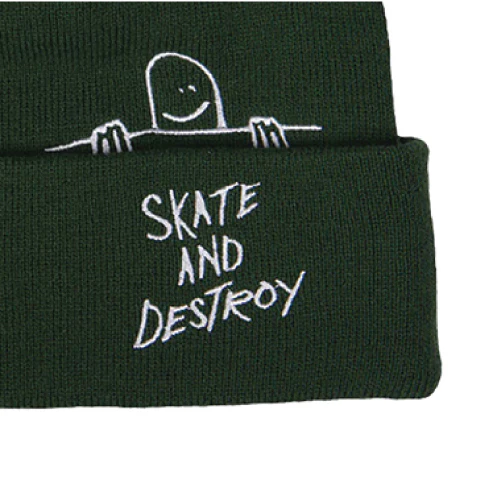 Thrasher Gonz Sad Fold Beanie - Forest Green - Image 2