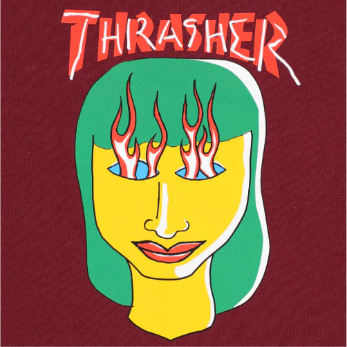 Thrasher Gonz Talk Shit Tee - Maroon - Image 2