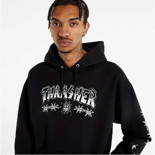 Thrasher Mike Gigliotti Barbed Wire Hoodie - Black - Image 3