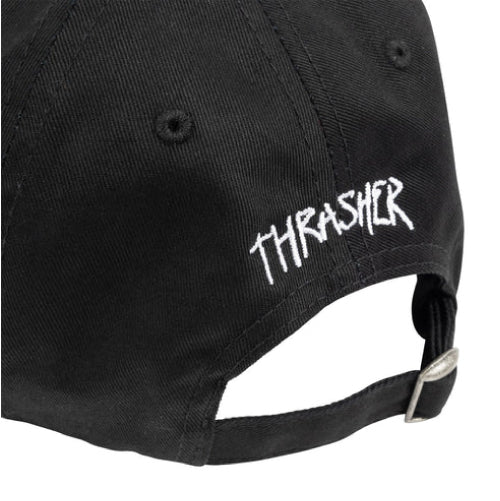 Thrasher Mike Gigliotti Old Timer Sketch Strapback Hat - Black - Image 2