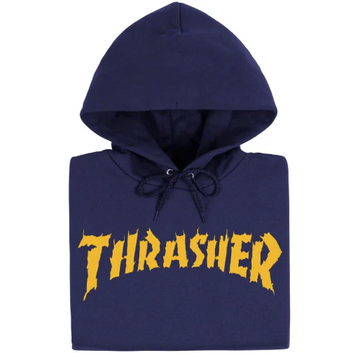 Thrasher Neckface Burn It Down Hoodie - Navy - Image 3