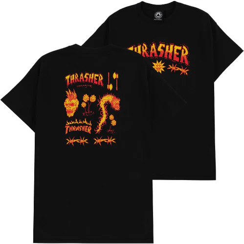 Thrasher Sketch Tee - Black