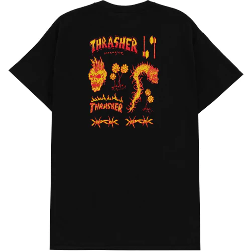Thrasher Sketch Tee - Black - Image 3