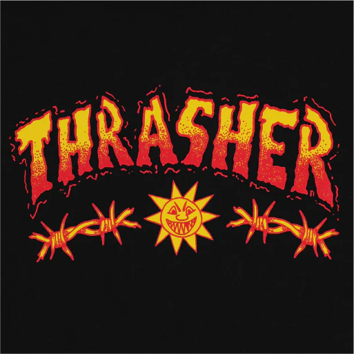 Thrasher Sketch Tee - Black - Image 4