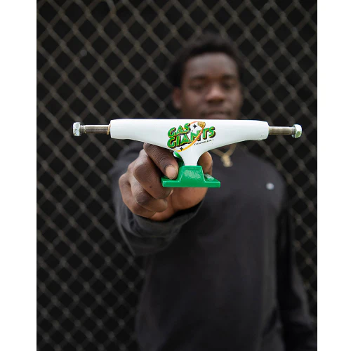 Thunder X Gas Giants Team Trucks - White/Green (Set of 2) - Image 5
