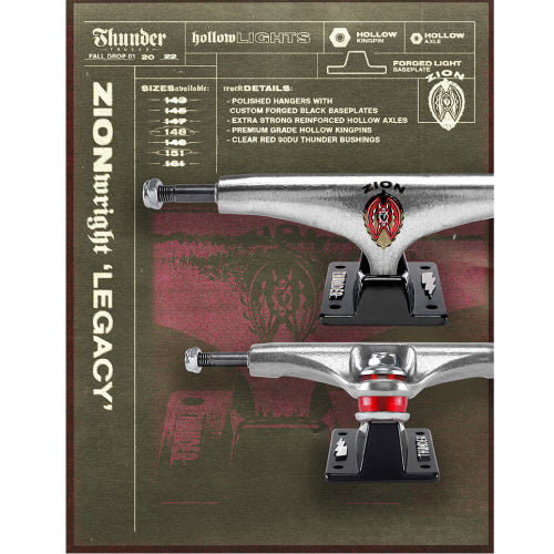 Thunder Zion Wright Legacy Hollow Lights Polished Trucks (Set of 2) - Image 3