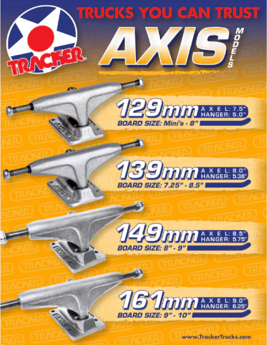 Tracker Axis Polished Trucks 161MM (Set of 2) - Image 4