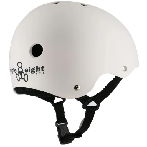 Triple Eight Sweatsaver Helmet - White Rubber - Image 3