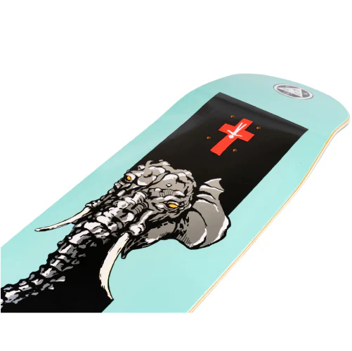 Welcome Daniel Vargas Tusk on Efigy Teal Shaped Skateboard Deck 8.8" - Image 3