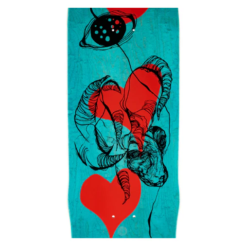 Welcome Daniel Vargas Tusk on Efigy Teal Shaped Skateboard Deck 8.8" - Image 5