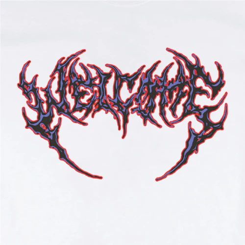 Welcome Skateboards Fang Tee - White/Purple/Red - Image 2