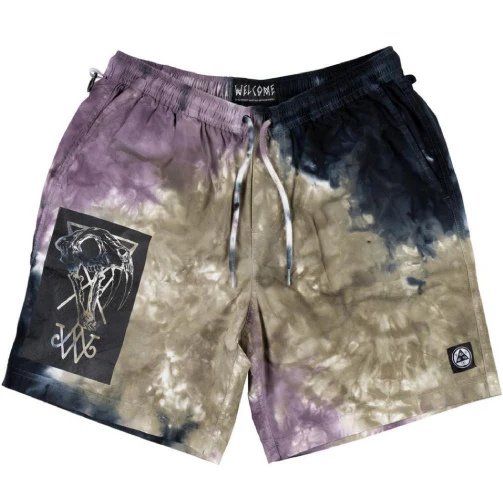 Welcome Skateboards Soft Core Short - Eggplant Tie Dye