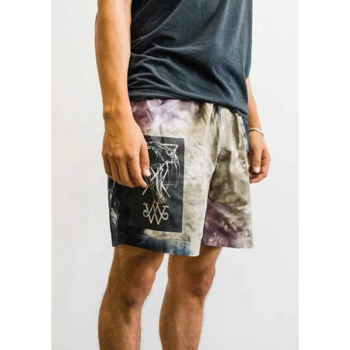 Welcome Skateboards Soft Core Short - Eggplant Tie Dye - Image 2