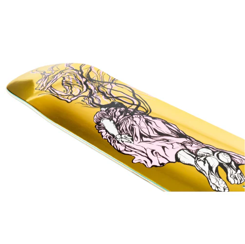 Welcome Transcend on Son of Moontrimmer Gold Foil Skateboard Deck 8.25" - Image 2