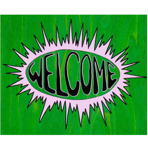 Welcome Transcend on Son of Moontrimmer Gold Foil Skateboard Deck 8.25" - Image 5