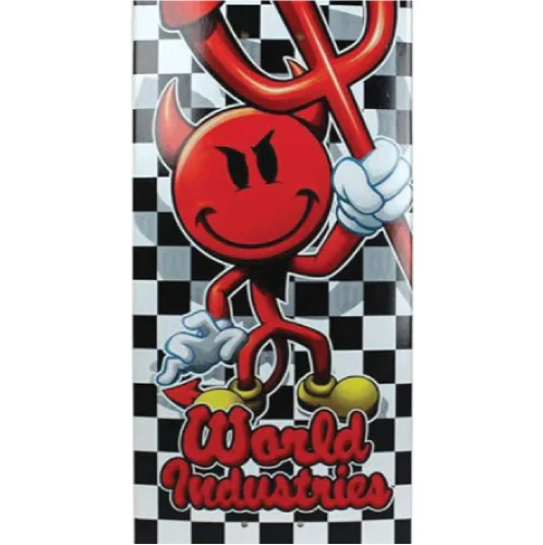World Industries Checkered Devilman Skateboard Deck 8.5" - Image 2