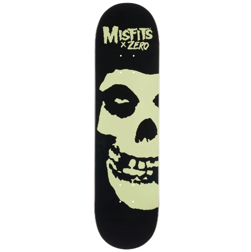 Zero X Misfits Fiend Skull Glow in the Dark Skateboard Deck 8.25"
